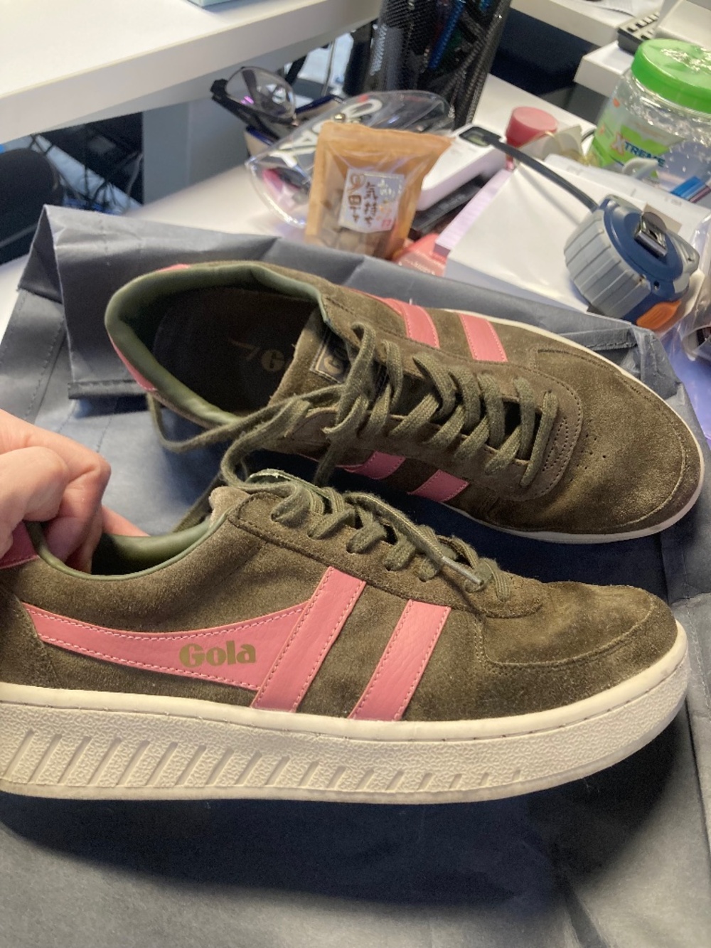 Like new Gola women’s 10 brown and pink suede upper sneakers